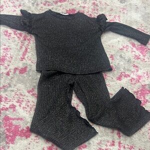 Black Glittery Two-Piece Set toddler girl size 5-6